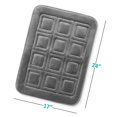 thumbnail image 2 of Clara Clark Bathroom Rugs, Velvet Memory Foam Bath Mat, Ultra Soft Non Slip and Absorbent - Waffled - Small - Gray, 2 of 6