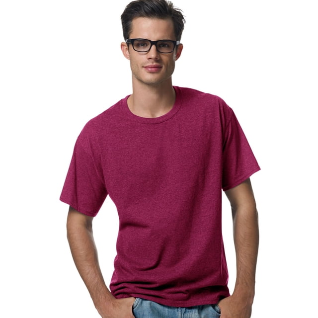 Hanes ComfortBlend EcoSmart T-Shirt à Col Ras du Cou pour Hommes, m, Cardinal