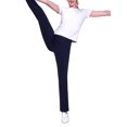 thumbnail image 2 of Kmbangi Women's Pants Solid Color High Waist Flared Trousers with Pockets, 2 of 4