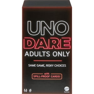 UNO Dare Adults Only Card Game, 2-10 Players, Waterproof Cards and Dice for Adult Game Night - Walmart Exclusive