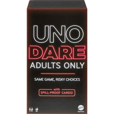 Jeu de cartes ​UNO Dare Adults Only pour soirées de jeux, déplacements, camping et fêtes - Exclusivité Walmart