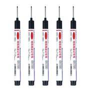 5PCS Long Head Deep Hole Marker Pens 20mm Deep Reach Markers Long Nose Marker Construction Markers Marking Tool Markers Carpenter Ink Marker Pens Metal Marking Pen 8ml