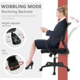 thumbnail image 5 of Home Office Chair Ergonomic Chair Mid Back PC Swivel Lumbar Support Adjustable Desk Task Computer Comfortable Mesh Chair with Armrest (Black), 5 of 5