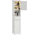 thumbnail image 1 of HOMCOM 67" Tall Bathroom Storage Cabinet with LED Light, Adjustable Shelf, 1 of 11