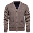 thumbnail image 1 of Cardigan Épais Texturé pour Homme, Veste en Tricot à Boutons, 1 of 9
