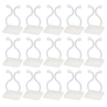 CHUANK 100pcs Self-adhesive Fixture Clip Wall Sticky Hook Plant Clips for Climbing Plants