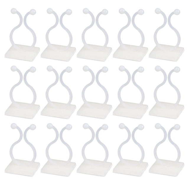 CHUANK 100 Pcs Pinces Autocollantes pour Fixations Crochet Mural Autocollant Pinces pour Plantes Grimpantes