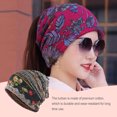 thumbnail image 5 of Tuque Décontractée Style Bohème Hijab Musulman Turban Extensible Mode Bonnets de Protection des Oreilles Accessoires de Coiffure Bonnet Noir floral, 5 of 5