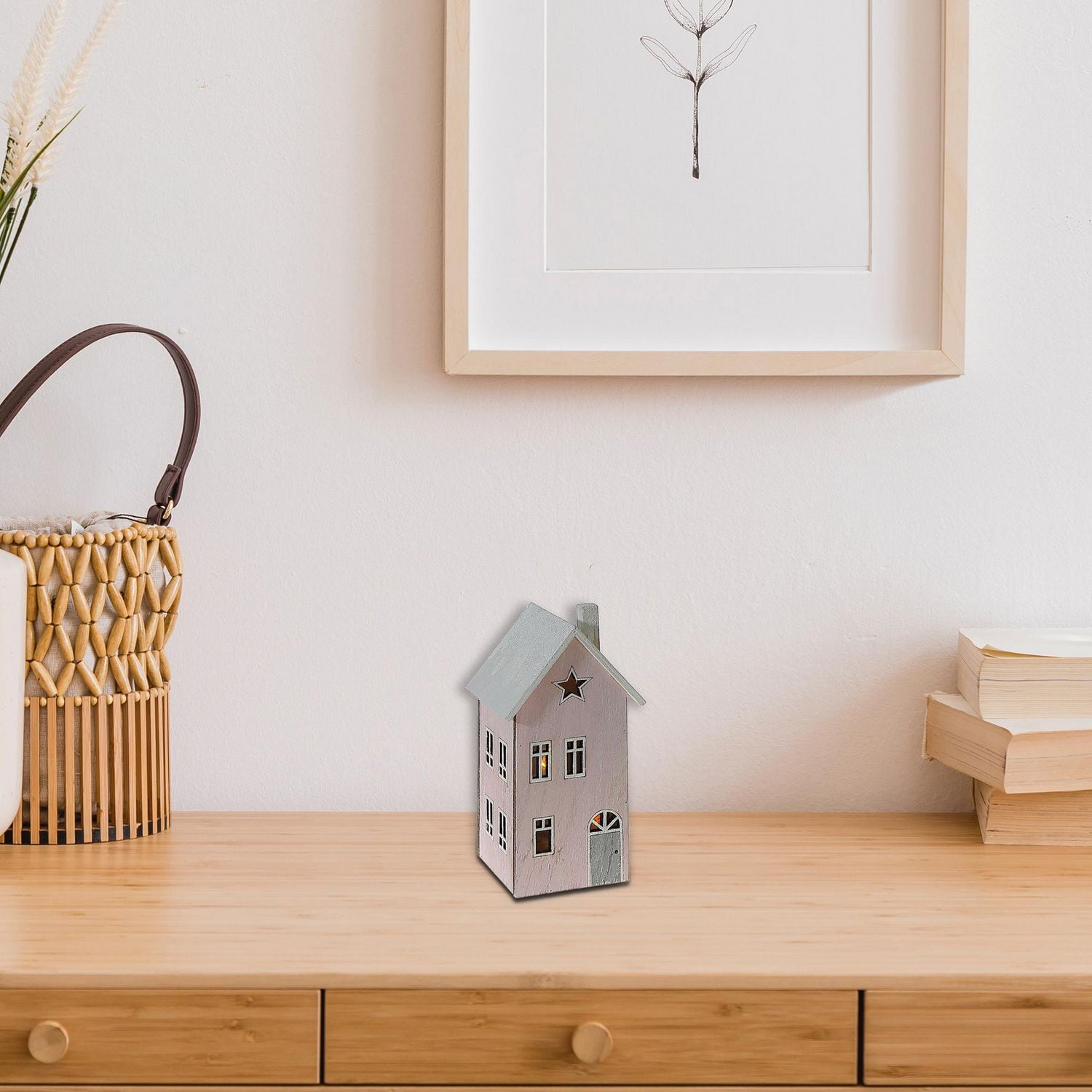 Décor De Maison Rose En Bois À Led