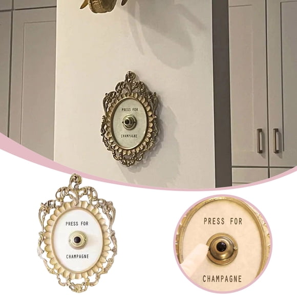 Hangs Pendant 2 European Style Champagne Button Doorbell Process for Elegant Home Entry Enhancement