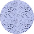 thumbnail image 1 of Ahgly Company Tapis d'Intérieur Lavables en Machine, Circulaires, Bleus Célestes de Transition, Ronds de 5 Pi, 1 of 7