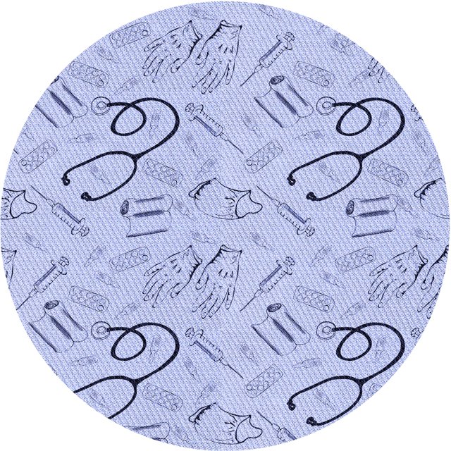 Ahgly Company Tapis d'Intérieur Lavables en Machine, Circulaires, Bleus Célestes de Transition, Ronds de 5 Pi