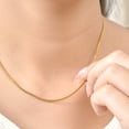 thumbnail image 4 of JeenMata Collier Chaîne Délicat de 16 Pouces - Collier de Mode Minimaliste en Placage Or Jaune, 4 of 6