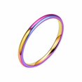 thumbnail image 4 of 2Mm Stainless Steel Smooth Ring Titanium Steel Couple Ring Jewelry Size 5-12, 4 of 9