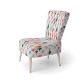 thumbnail image 3 of Designart "Scandinavian Geometry In Pastels IV" Pink Geometric Upholstered Accent Chair - Modern Arm Chair For Bedroom, 3 of 7