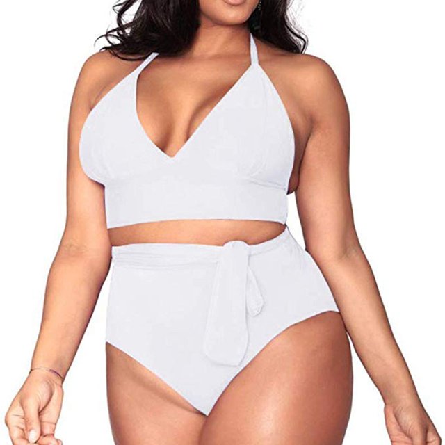 LSLJS Women's Plus Size High Waisted Swimwear Swimsuit