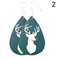 thumbnail image 2 of Christmas Faux Leather Earrings Santa Xmas Tree Snowman Earrings Dangle Earrings, 2 of 10