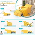 thumbnail image 3 of AECOJOY Fauteuil-Lit Convertible 3-en-1 de 31,5 Pouces et Canapé-Lit Futon avec Dossier Réglable et 2 Oreillers - Jaune, 3 of 8