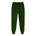 thumbnail image 2 of Sentmoon Womens Trouser Pants Oversized Drawstring Elastic Waist Woman Sweatpants Loose Cuffed Hem Solid Color Breathable Travel Pants Fall Delightful for Beach Vacation Green M, 2 of 7