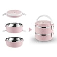 thumbnail image 2 of Labymos S-0530 Boîte à Lunch Bento Isolée en Acier Inoxydable à Double Couche Portable, Étanche, 2 of 6