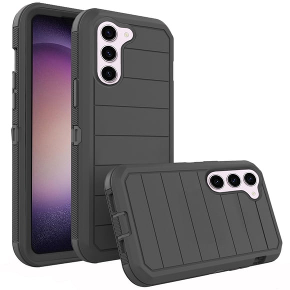 Asuwish Phone Case for Samsung Galaxy S23 Plus S23+ 5G Hybrid Rugged Shockproof Hard Protective Drop Proof Full Body Heavy Duty Mobile Cell Cover S23plus 23S + S 23 23+ SM-S916U 6.6 Women Men Black