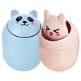 thumbnail image 2 of 2pcs Desktop Mini Waste Bucket Decorative Cartoon Waste Bin Office Desk Small Wastepaper HOlder, 2 of 8