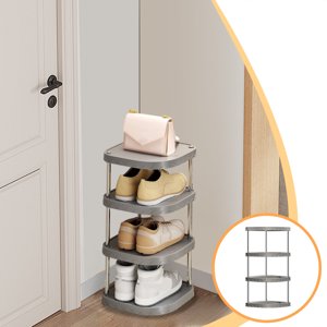 EGNMCR Raquette de chaussures 4 Tier porte-porte de ménage étroit étroit petit crévice en entrée de chaussures Cabinet multifonctions rangement de chaussures étagères pour chambre placard hall d'entrée chambre rack de chaussures
