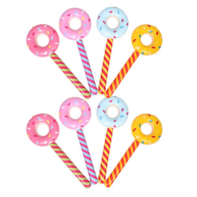 IFANLANDOR 8PCS Giant Lollipop Prop Inflatable Candy Stick PVC Photo Booth Accessory for Celebrations