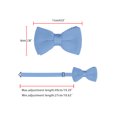 thumbnail image 3 of INSPIRE CHIC Men's Pre-Tied Bow Ties Adjustable Strap Solid Color Knitted Bowtie Light Blue, 3 of 6