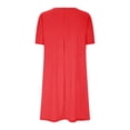 thumbnail image 5 of Penkiiy Robe d'Été pour Femme 2024 Plage Décontractée Sans Manches Couleur Unie Débardeur Ample Robe Soleil avec Poche TG Rouge, 5 of 5