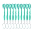 thumbnail image 1 of Hearth & Gear 5 In 1 Functional Toothbrush With Toothpaste Toothpick & Tongue Scraper – Portable Disposable No Rinsing Needed Mint Freshness For Travel & Prof Clear Packing Bags with Seal Clothes, 1 of 5