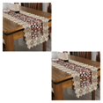 thumbnail image 1 of relayinert Comfortable Crochet Lace Table Runner For Easy Care Wedding Easy Wash Fitting wine red 40*120cm 2Set, 1 of 6