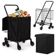 thumbnail image 1 of Towallmark Heavy-Duty Stair Climbing Utility Cart – All-Terrain Office & Home Cart with 200 lb Capacity, With Rear Basket and Cloth, 1 of 8