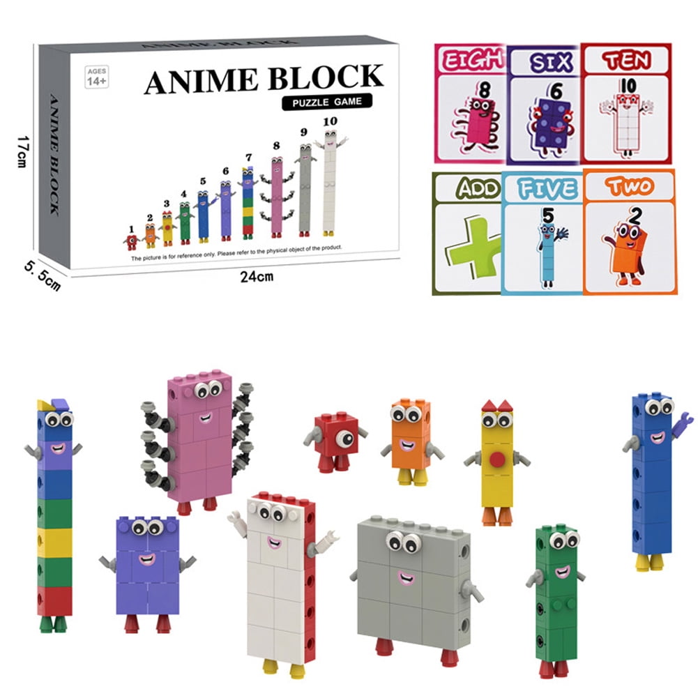 No.1-10 Building Block Set For Children Creative Math Number Figure 1 To 10 Early Educational Toy Gifts For Boys Girls