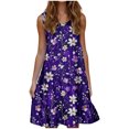 thumbnail image 2 of Ovzne Robes d'Été pour Femmes 2025 Robe pour Femme Mode pour Femmes Vacances Été Couleur Unie Sans Manches Robe de Fête de Plage Robe pour Femmes Imprimée Liquidation, 2 of 6