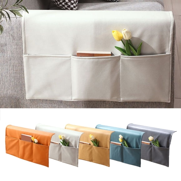 Vaidha Housses d'Accoudoirs de Canapé, Housse d'Accoudoir de Fauteuil pour Animaux avec 3 Poches pour Télécommande de Télé, Housses d'Accoudoirs Antidérapantes Lavables pour Salon