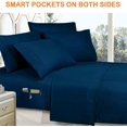thumbnail image 3 of Ensemble de Literie 10 Pcs Toutes Saisons Infinity Collection, Ensemble de Couette Résistant aux Plis, Soyeux et Doux, Comprend un Ensemble de Draps, Très Grand/calque, Bleu Marine, 3 of 5