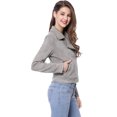 thumbnail image 4 of INSPIRE CHIC Women Short Soft Zip Up Faux Suede Biker Moto Jacket, 4 of 6
