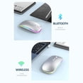thumbnail image 2 of HAOANsouris Mode Bluetooth Silencieuse à Chargement Sans Fil pour Ordinateur Portable 2.4G+BT5.2 Souris Sans Fil Noire, 2 of 5
