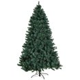 thumbnail image 2 of Costway 7Ft Pre-Lit PVC Artificial Christmas Tree Hinged w/ 300 LED Lights & Stand Green, 2 of 7
