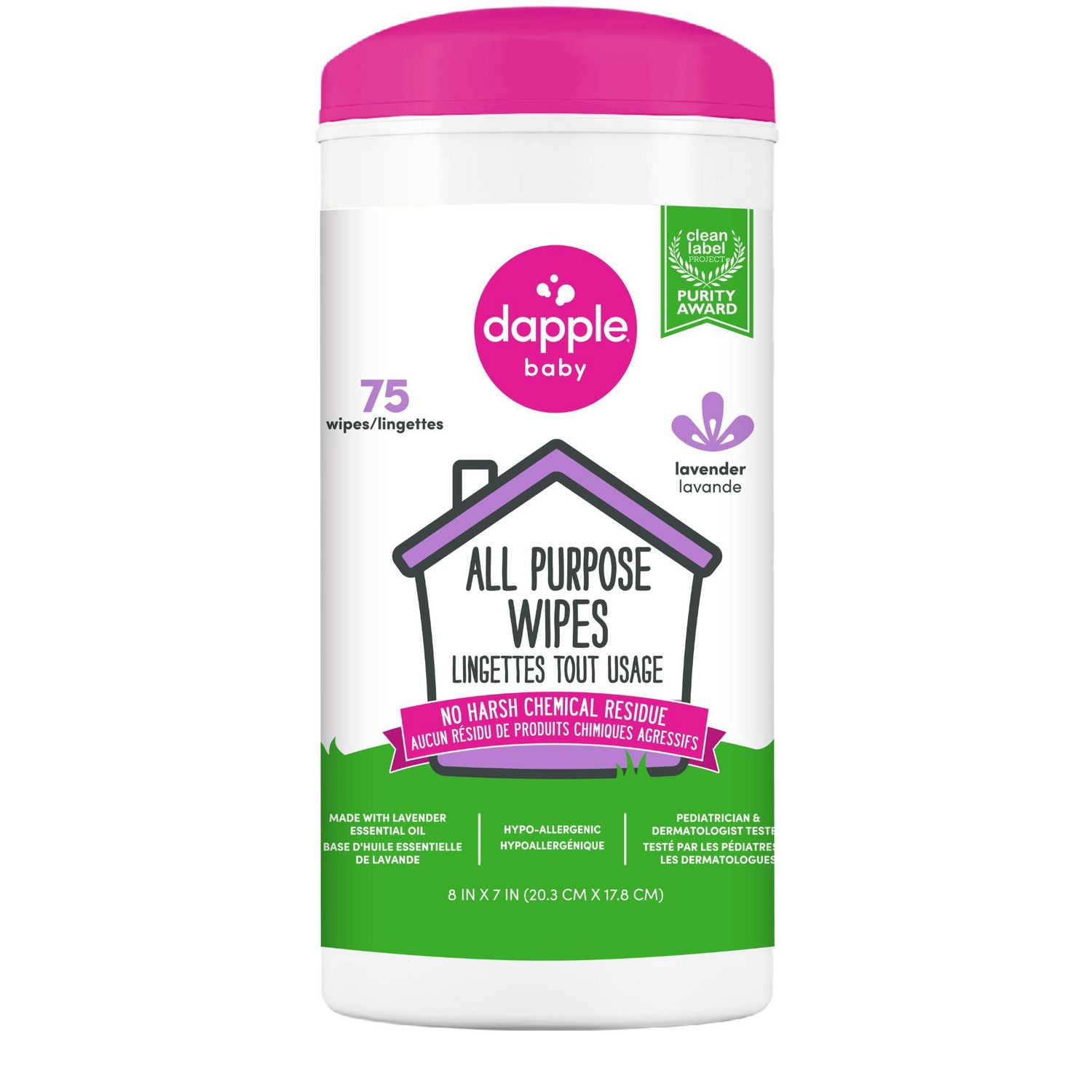 Dapple® All Purpose Cleaning Wipes, Lavender, 75ct