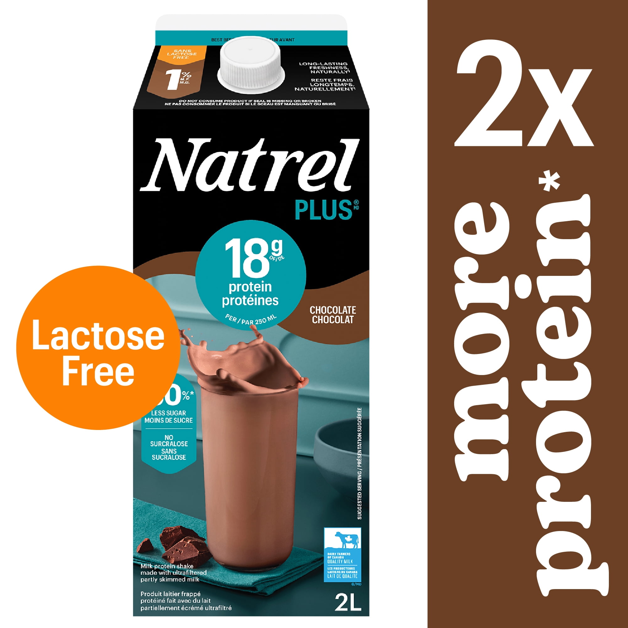 Natrel Plus Chocolate Protein Milk 2L