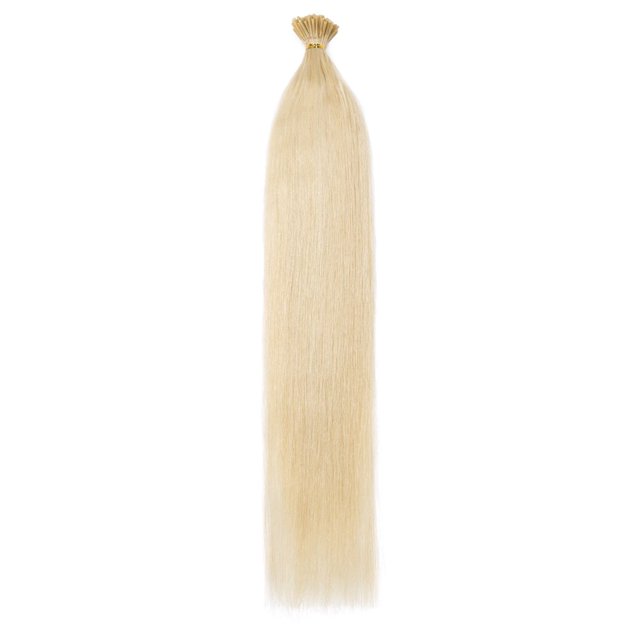 MesaSe I Tip Human Hair Extensions 100 Strands Pre Bonded Stick Tip Keratin Straight Soft Hair