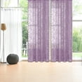 thumbnail image 4 of Elegant Lace Window Curtain for Living Room and Bedroom French Style Semi Lace Drapery with Curtain Rod Hole Polyester Fabric Light Filtering Home Curtain, 4 of 7
