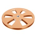 thumbnail image 1 of DEWIN 1/4 7 Inch Empty Reel 6 Hole Aluminum Alloy Open Reel Sound Tape Empty Reel Opening Machine Part Gold, 1 of 14