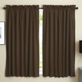 thumbnail image 1 of Blazing Needles Twill Drapery Panel (Set of 2), 63" by 52", Chocolate, 1 of 2