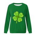 thumbnail image 4 of QIPOPIQ Chandails à Manches Longues pour Femmes T-Shirts de la Saint-Patrick Chandail Shamrock T-Shirt Vert Hauts T-Shirts de la Saint-Patrick Tuniques à Col Rond pour Dames T-Shirts de Fête T-Shirts Graphiques Aubaines, 4 of 4