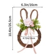 thumbnail image 3 of Easter Decorations for The Home Easter Decoration Rabbit Easter Egg Bow Simulation Vine Round Wreath Outdoor Home Desktop Decoration Fall Outdoor Decorations, 3 of 6