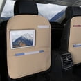 thumbnail image 1 of Leather Car Seat Back Protector Pad for Rear Seats Prevents Kicks Dirt and Damage Universal Fit Easy to Clean, 1 of 6