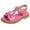 Hot Pink, variant on Kids Girls Sandals Open Toe Ankle Strap Dress Shoes Wedding Party For Toddler Kids Bowknot Princess Shoes Girls Sandals White 31/7 Y—8 Y